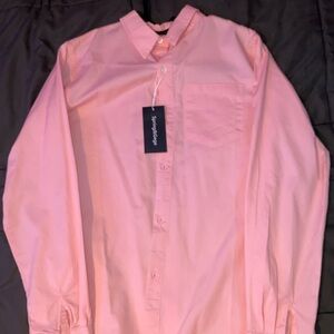 Elegant Pink Casual Button-Down Shirt